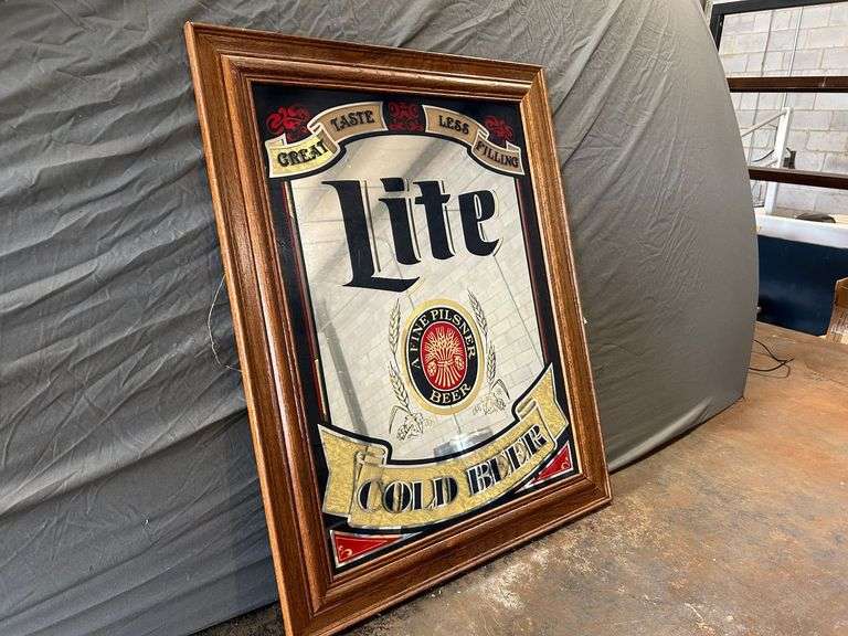 Miller Lite 23"x 29" Framed Mirror