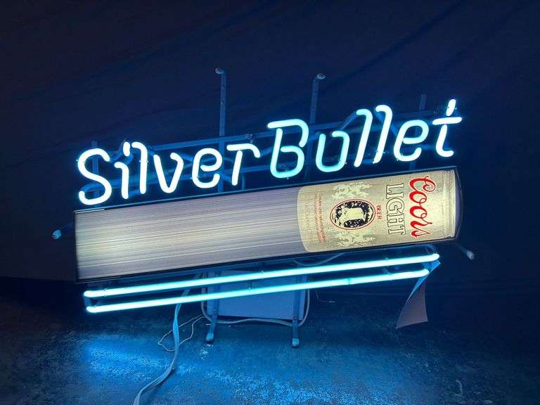 Coors Silver Bullet Neon Beer Sign