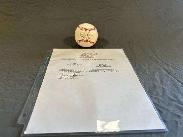 Don Larsen Autographed Baseball