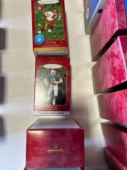 Grouping of Hallmark Keepsake Sports Ornaments