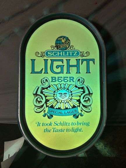Schlitz Light Beer Sign