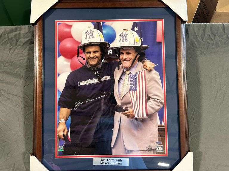 Joe Torre and Mayor Giuliani Framed Photo
