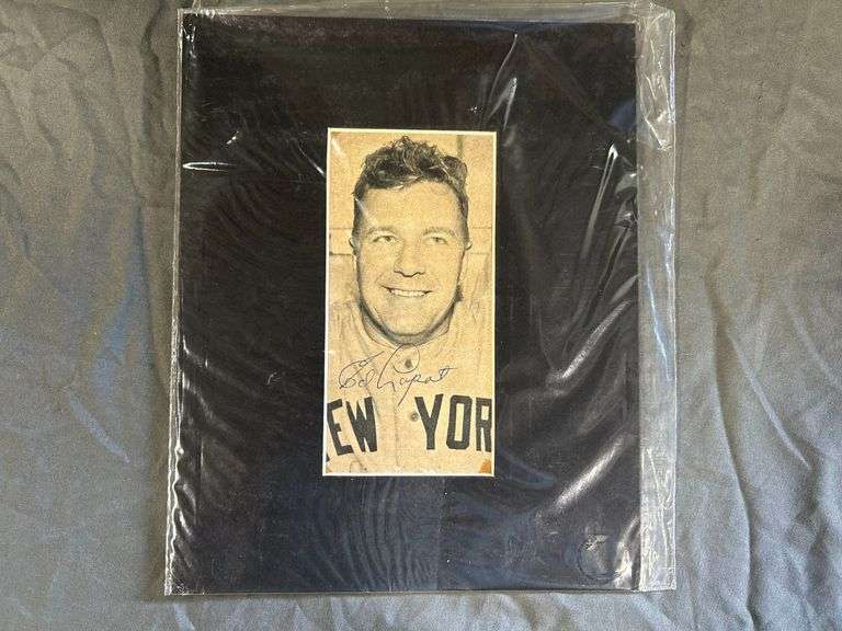 Signed Eddie Lopat Cardboard Print