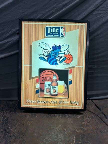 Miller Lite Charlotte Hornets Lighted Sign