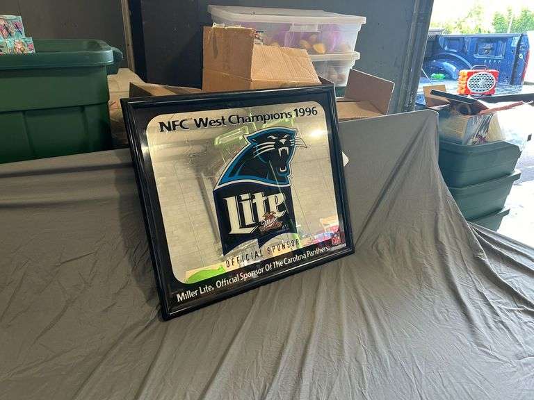 20"x 24" Miller Lite Carolina Panthers Mirror