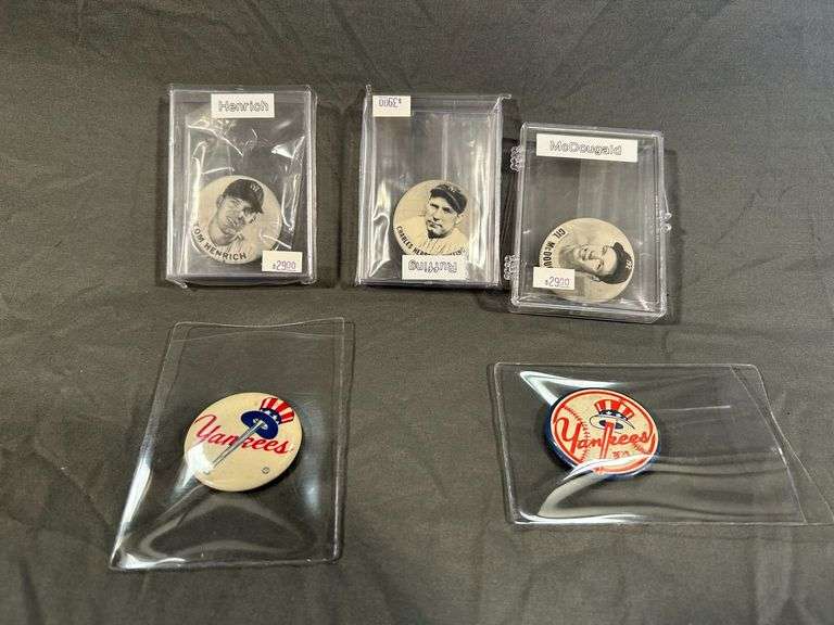 Three 1950s New York Yankees Player Pins