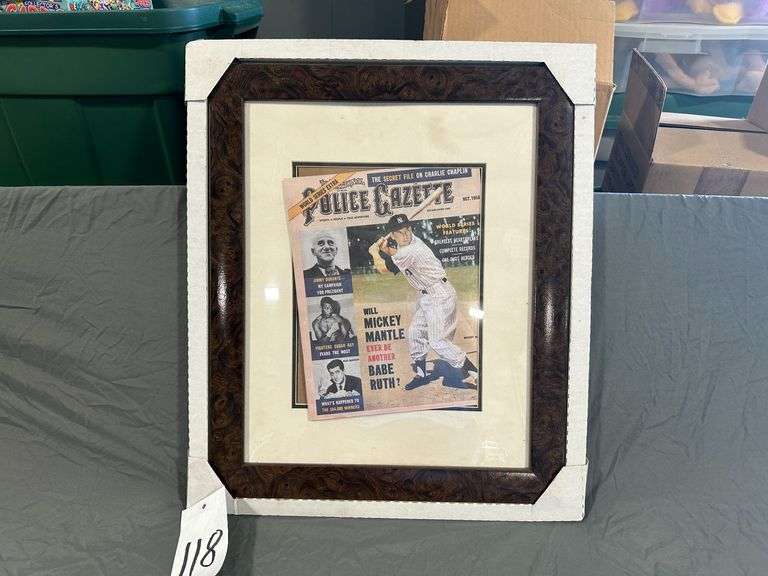 October 1956 Mickey Mantle Police Gazette