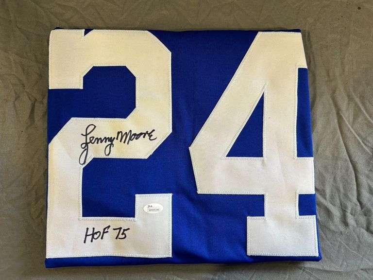 Lenny Moore Autographed Indianapolis Colts Jersey