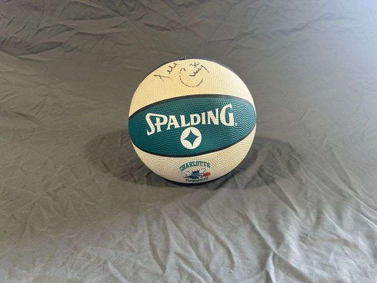 Dell Curry Autographed Charlotte Hornets Mini Basketball