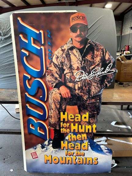 Dale Earnhardt Busch Beer Cardboard Standup