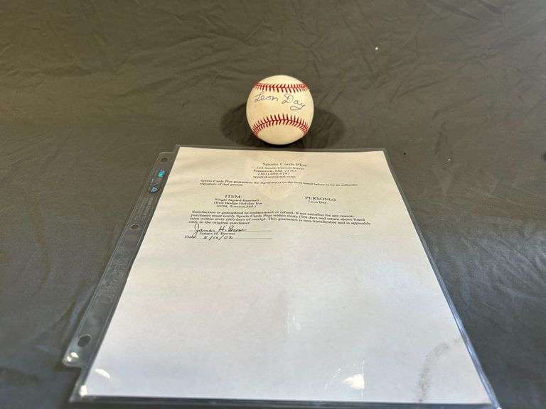 Leon Day Signed Baseball