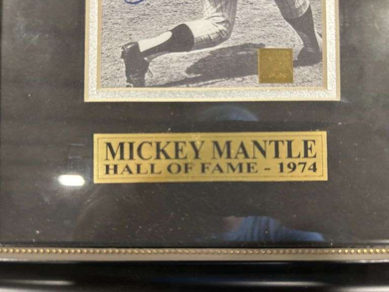 Framed Mickey Mantle Signed Photo
