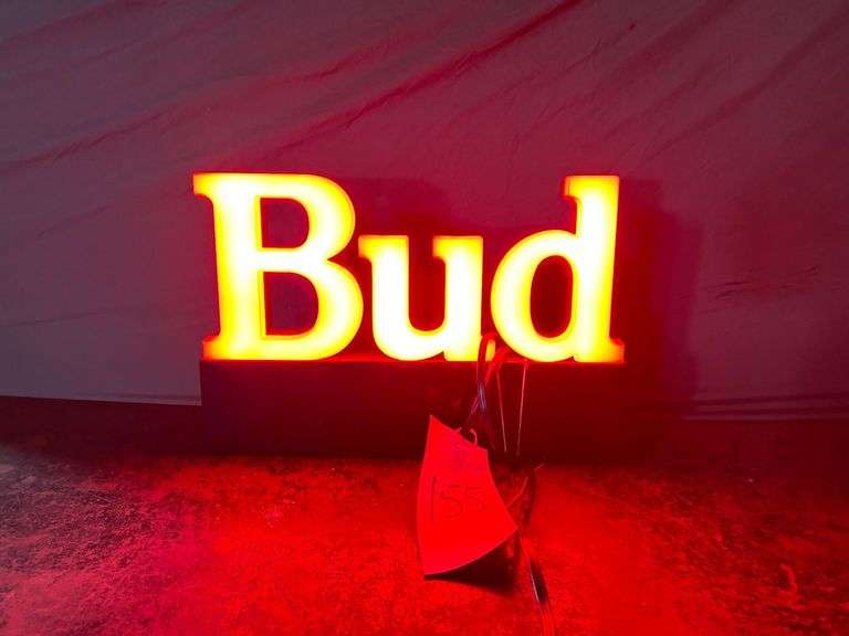 Bud Lighted Beer Sign
