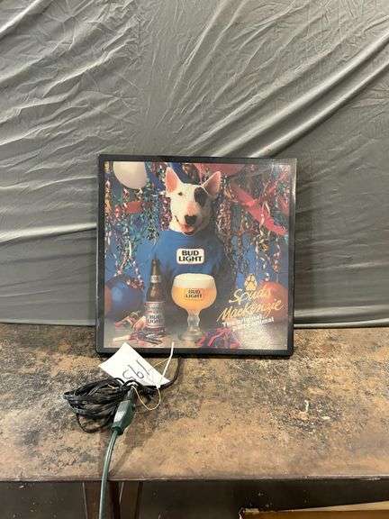 Spuds Mackenzie Bud Light 18" Beer Sign