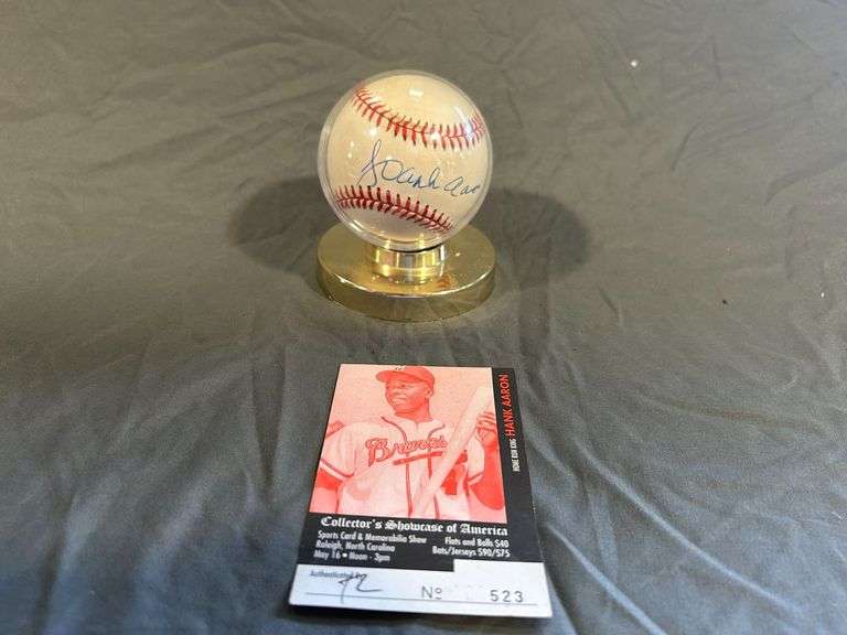 Hank Aaron Signed Baseball