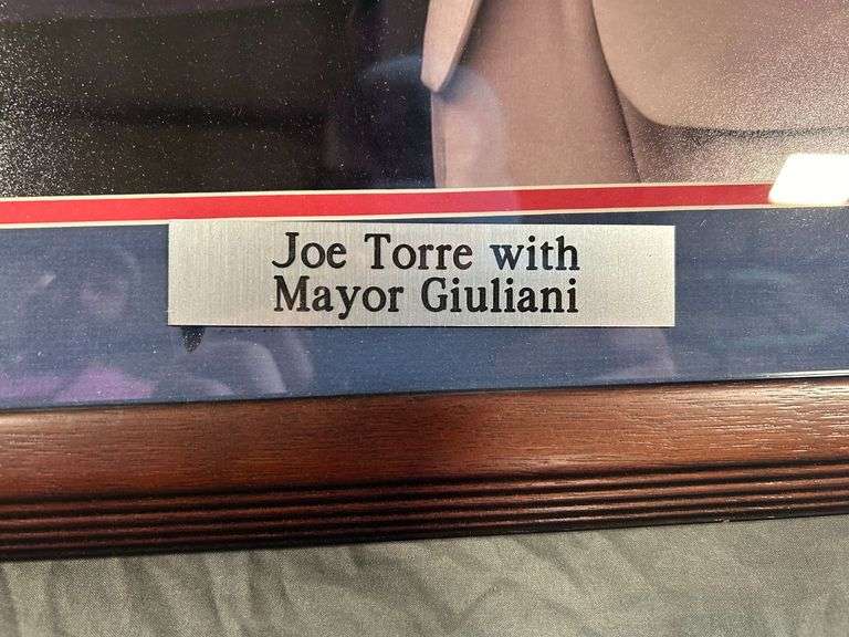 Joe Torre and Mayor Giuliani Framed Photo