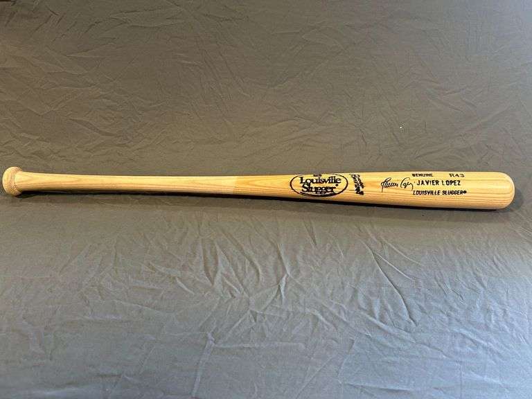 Javier Lopez Autographed Louisville Slugger Bat