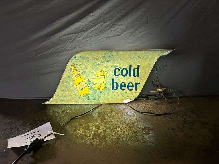 Miller High Life Cold Beer Hanging Sign