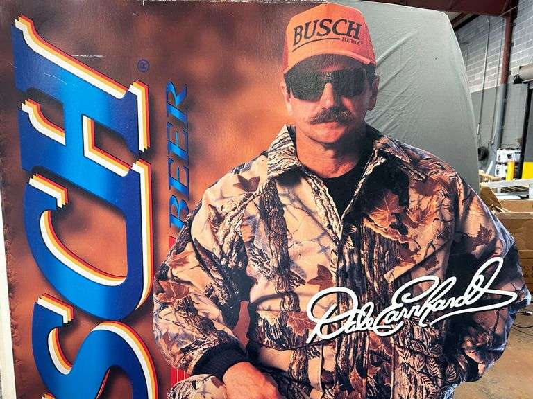 Dale Earnhardt Busch Beer Cardboard Standup