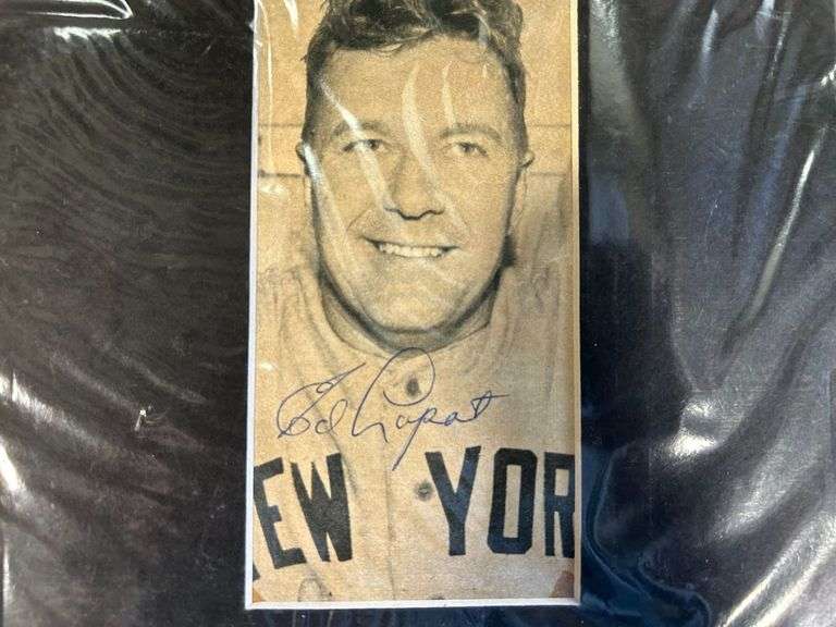 Signed Eddie Lopat Cardboard Print