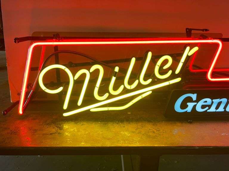 Miller Genuine Draft Neon Guitar Beer Sign