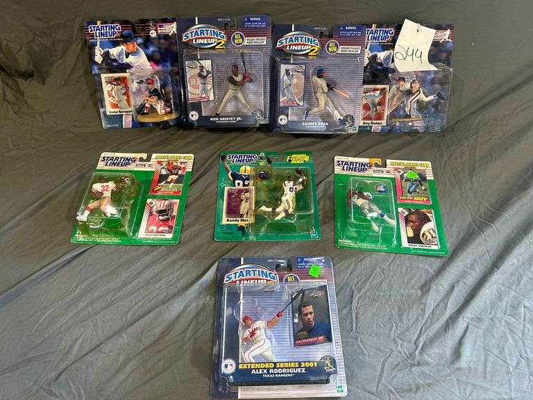 Eight Assorted Starting Lineup Baseball and Football Figurines