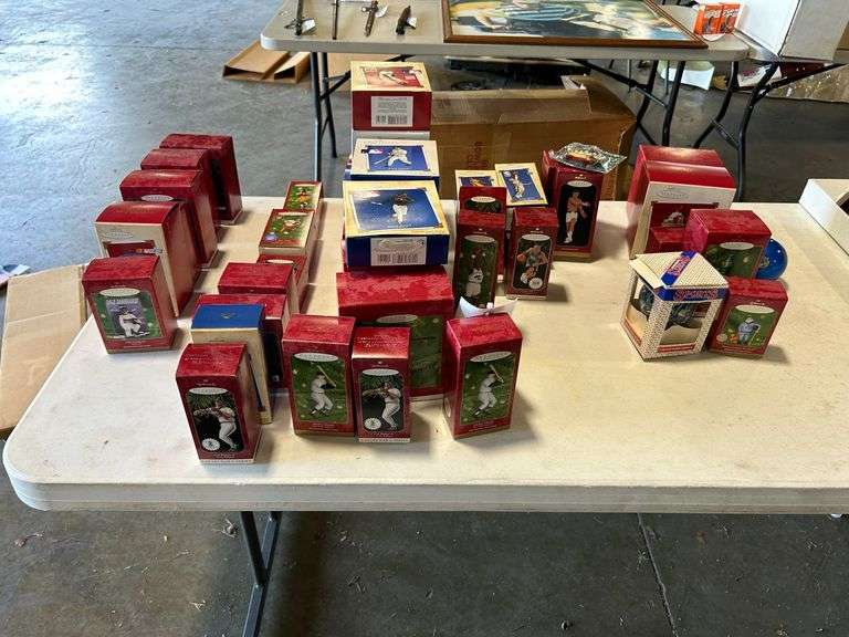 Grouping of Hallmark Keepsake Sports Ornaments