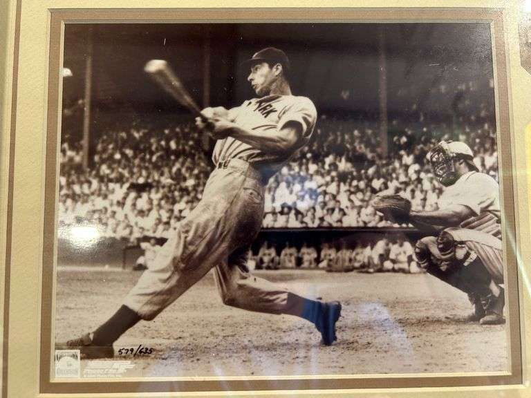 Joe Dimaggio Framed Game Used Bat Piece