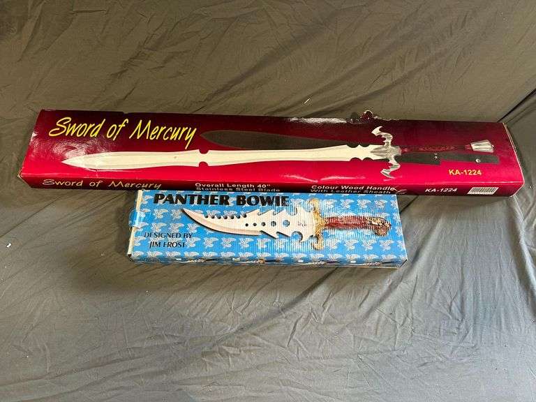 Carolina Panther Bowie Knife and Sword of Mercury