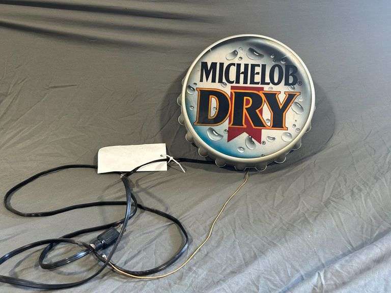 Michelob Dry Bottle Cap Lighted Sign