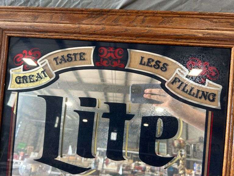 Miller Lite 23"x 29" Framed Mirror