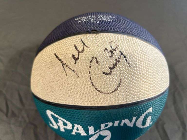 Dell Curry Autographed Charlotte Hornets Mini Basketball