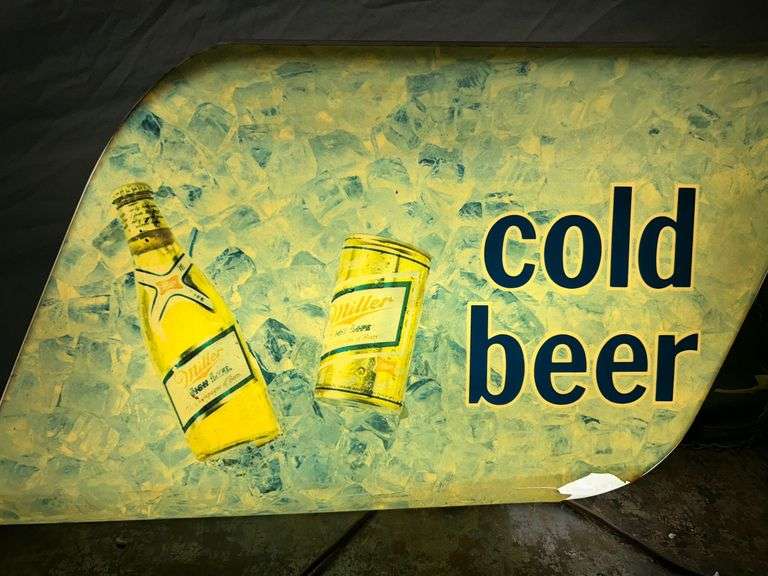 Miller High Life Cold Beer Hanging Sign