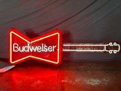 Budweiser Neon Guitar Beer Sign