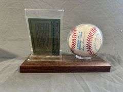 Dave Winfield Signed Baseball and Card Display Set
