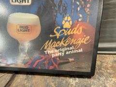 Spuds Mackenzie Bud Light 18" Beer Sign