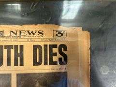 Babe Ruth August 17th 1948 New York Daily Newspaper