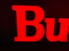 Bud Lighted Beer Sign