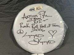 Artimus Pyle Lynyrd Skynyrd Signed Drum Skin