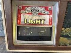 Budweiser Light Lighted Bar Clock