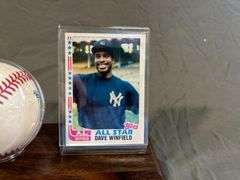Dave Winfield Signed Baseball and Card Display Set