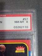PSA NM-MT Grade 8 1986 Michael Jordan Fleer Number 57 Rookie Card