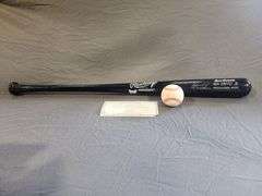 Ken Griffey Jr Autographed Rawlings Bat and Ball