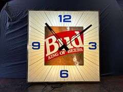 36" Lighted Budweiser Clock