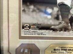 Lou Gehrig Framed Game Used Bat Piece