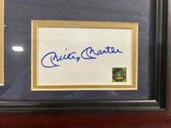 Framed Mickey Mantle 1956 Life Magazine Picture and Signature