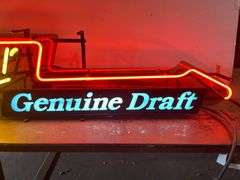 Miller Genuine Draft Neon Guitar Beer Sign