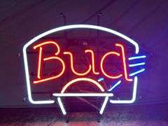 Bud Basketball Lighted Neon Sign