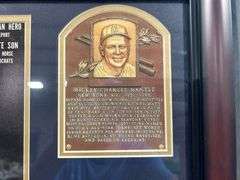 Framed Mickey Mantle 1956 Life Magazine Picture and Signature