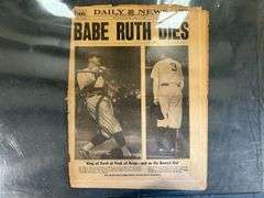 Babe Ruth August 17th 1948 New York Daily Newspaper
